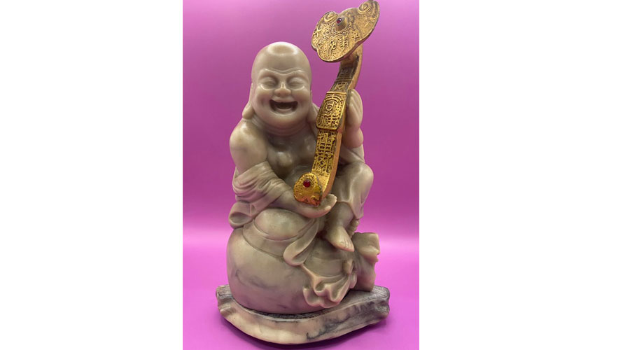 Laughing Buddha With Sceptre