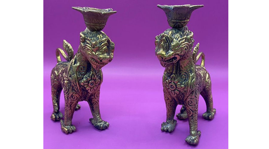 Chinese Guardian Lion Brass