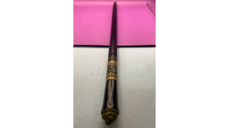 Lion Head Pommel Baton and Hidden Knife