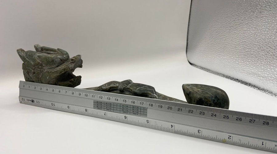 Chinese Carved Ruyi Dragon Head