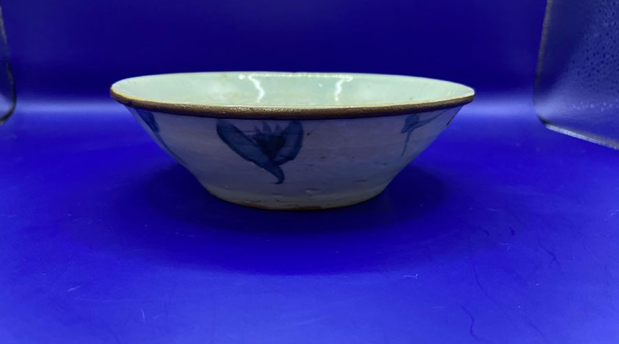 Chinese or Taiwan Blue and White Pottery Bowl