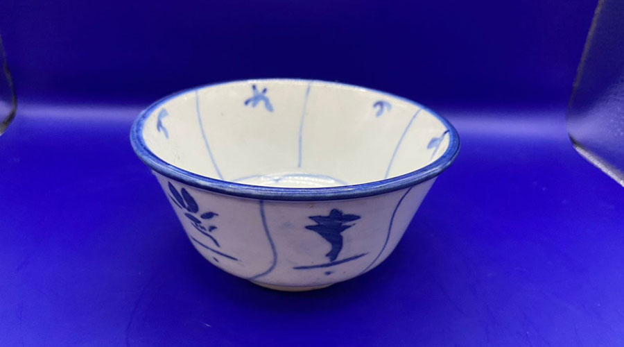 Retro Japanese Korean Rice Soup Bowl