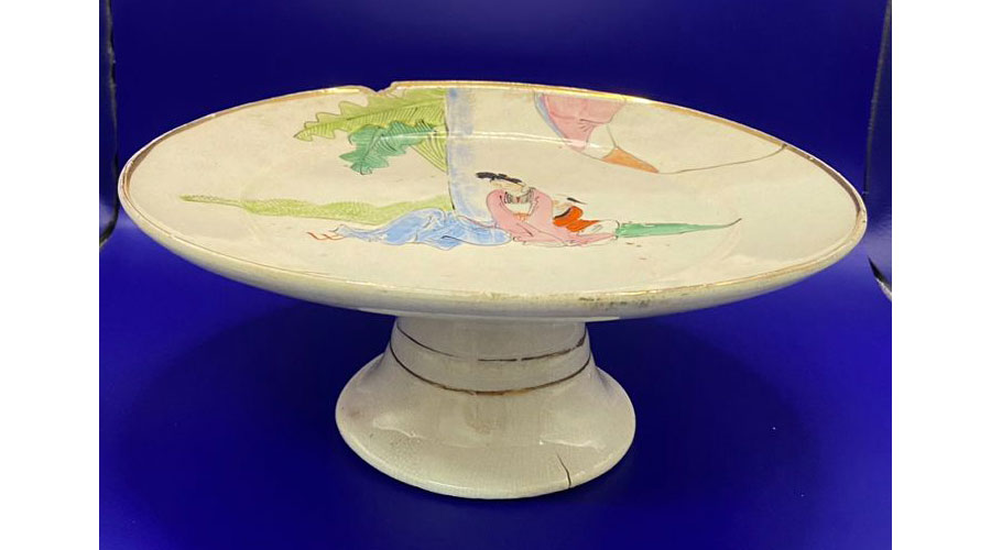 Chinese Antique Cake Stand Plate