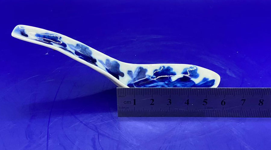 Vintage Chinese Blue White Soup Spoon
